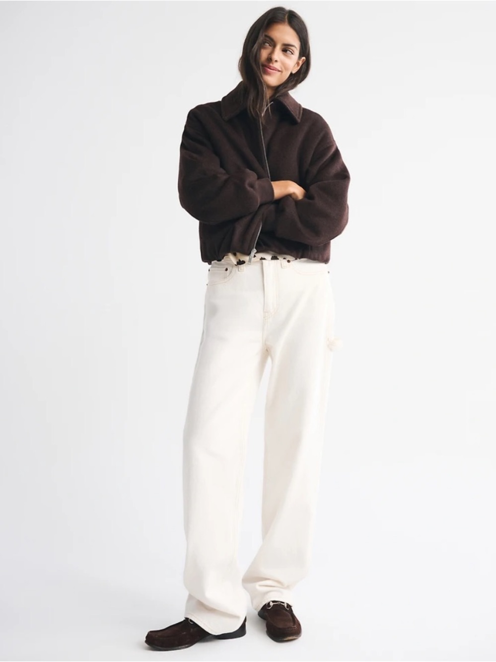 Abercrombie & Fitch Wool-Blend Bubble Hem Coat - Picture 3 of 10